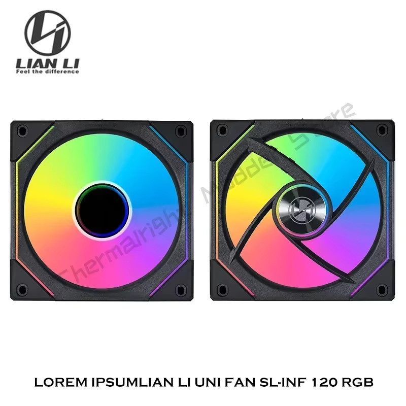 Lian Li SL INF 120 Reverse UNI FAN SL-INF ARGB Lüfter mit umgekehrten Flügeln und Daisy-Chain Funktion in Schwarz - Bild 5