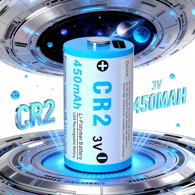 ZNTER CR2 Akku 3V wiederaufladbare Li-Polymer Batterie mit 450mAh und USB-Direktladung - Bild 1