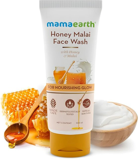Mamaearth Honig Malai Gesichtsreiniger, 100 ml, Trockene & Mischhaut - Bild 1
