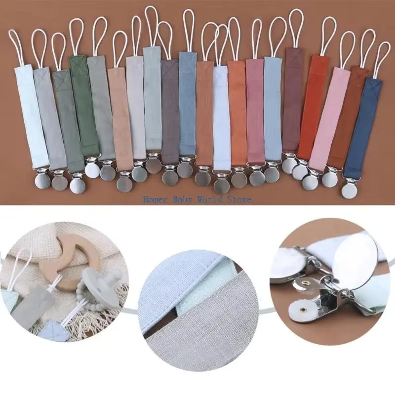 B2QD Baby Schnuller Clip Kette Set mit 4 Haltern und Verschlüssen - Bild 3