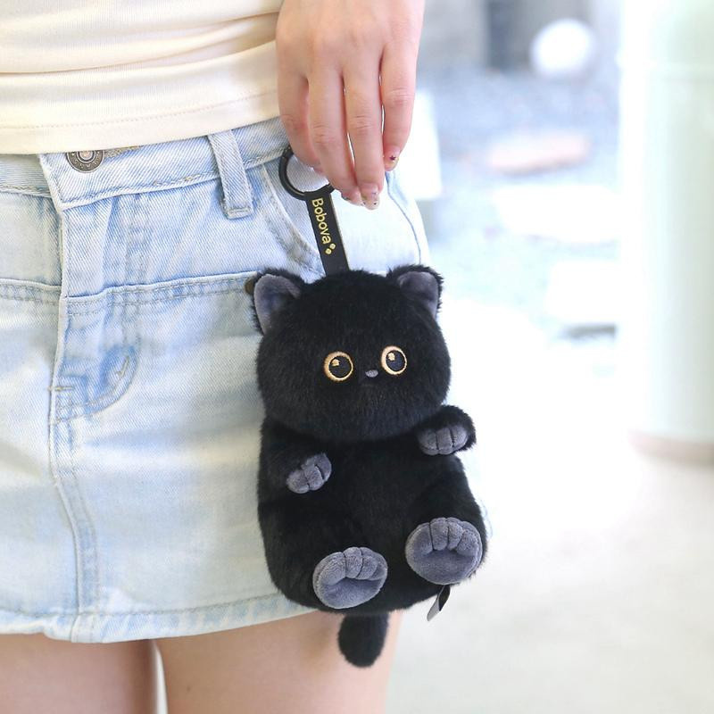 PUNIDAMAN Siamkatze Plüschtier, Schwarz, 15cm - Bild 2
