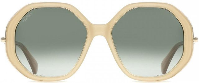 Max Mara Liz 25p Sonnenbrille, Vollrand, Hexagonal, Kunststoff, White Gold, Damen - Bild 1