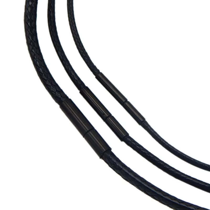 SRKASHI Armband Leder Runde Schnur, Edelstahl, Unisex - Bild 3