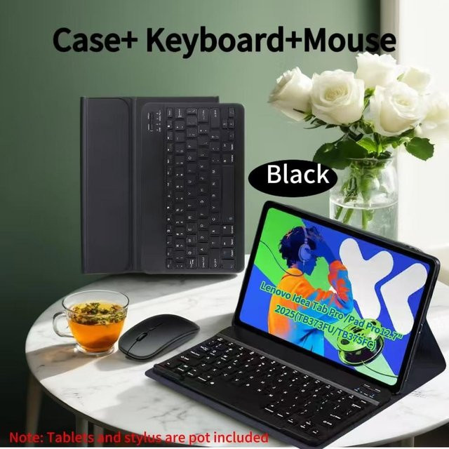 Lenovo Smart Station Abdeckung mit abnehmbarer Tastatur für Xiaoxin Pad Pro 12,7 Zoll und Idea Tab Pro 12,7 Zoll, Schwarz - Bild 1