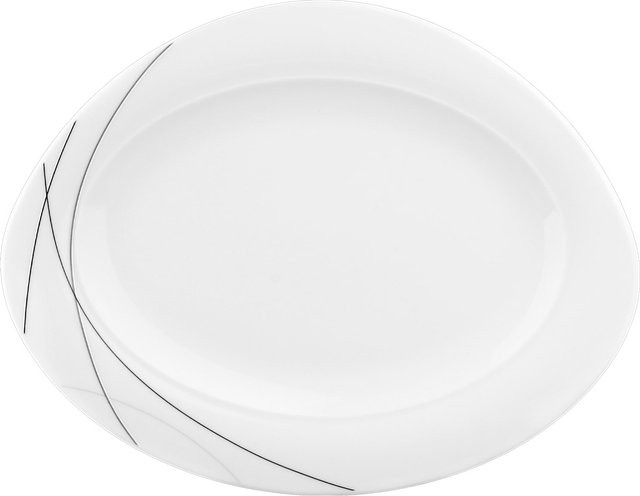 Seltmann Weiden Servierplatte Trio Highline, oval, weiß, B: 31 cm, T: 24 cm - Bild 1