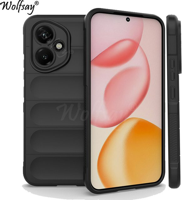 Stoßfeste Silikon Schutzhülle für Honor 400 und Honor 400 Pro in Schwarz - Bild 1