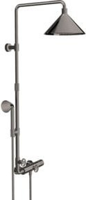 Hansgrohe Axor Showerpipe mit Thermostat, Kopfbrause und Handbrause, Silber, poliertes Chrom - Bild 1