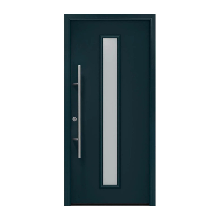 EcoStar Haustür Isopro Secur IPS 020S in Anthrazitgrau mit Glaseinsatz, B: 110 cm, H: 210 cm, DIN Links - Bild 2