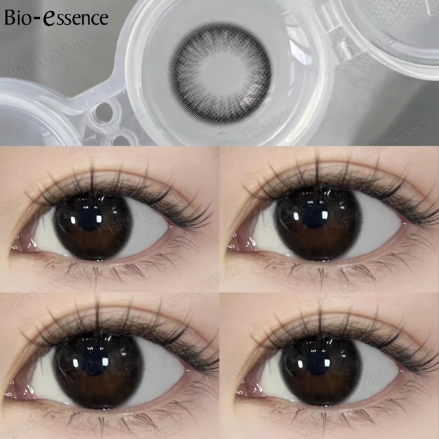 Bio-essence farbige Kontaktlinsen schwarz, 2 Linsen - Bild 1
