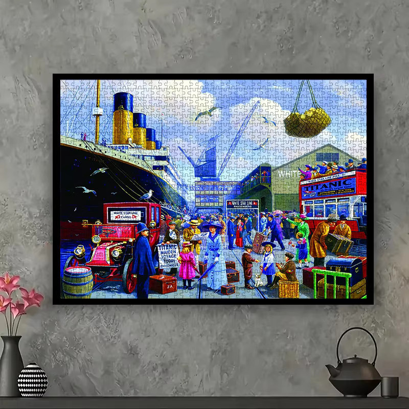 AZNM Titanic Dock Scene DIY-Papierpuzzle, 1.000 Teile, ab 14 Jahren - Bild 5