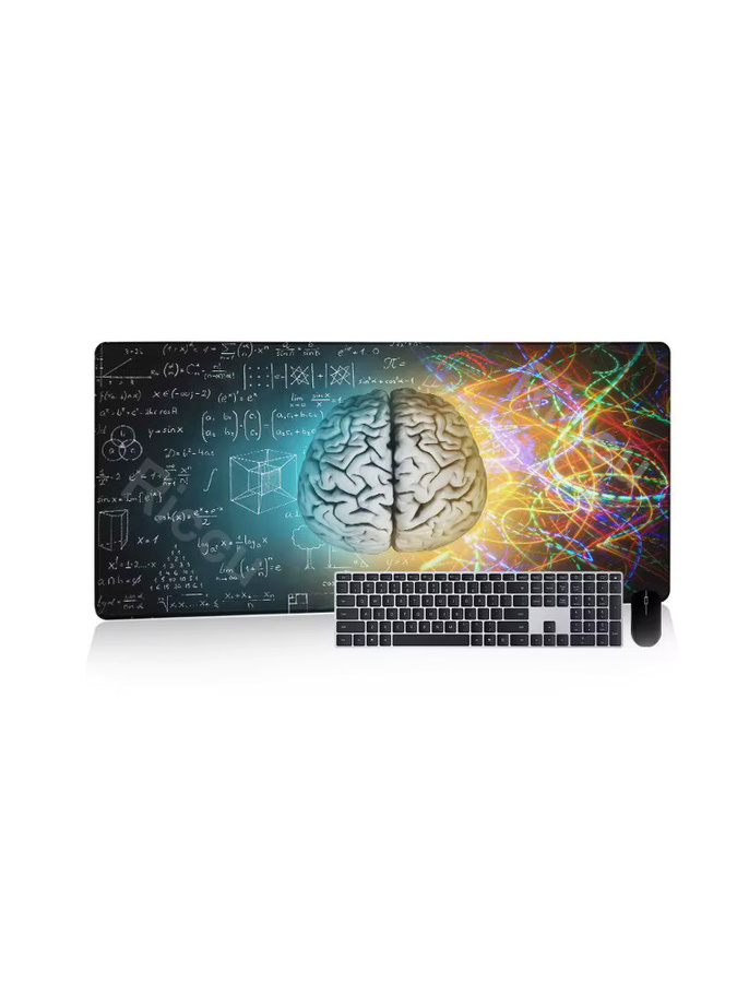 Riccu Gamer-Mauspad mit kreativem Design aus Gehirn, Mathematik und Wissenschaft in Multicolour - Bild 5