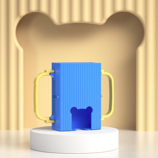 XYNN Verstellbarer Saftkartonhalter für Kleinkinder in Blau aus Polypropylen - Bild 1