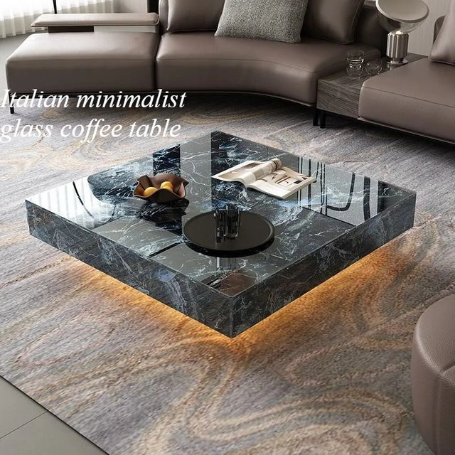 OVOZI Moderner Luxus-Couchtisch mit Marmoroberfläche und Hebewerkmechanismus für dein Wohnzimmer - Bild 1
