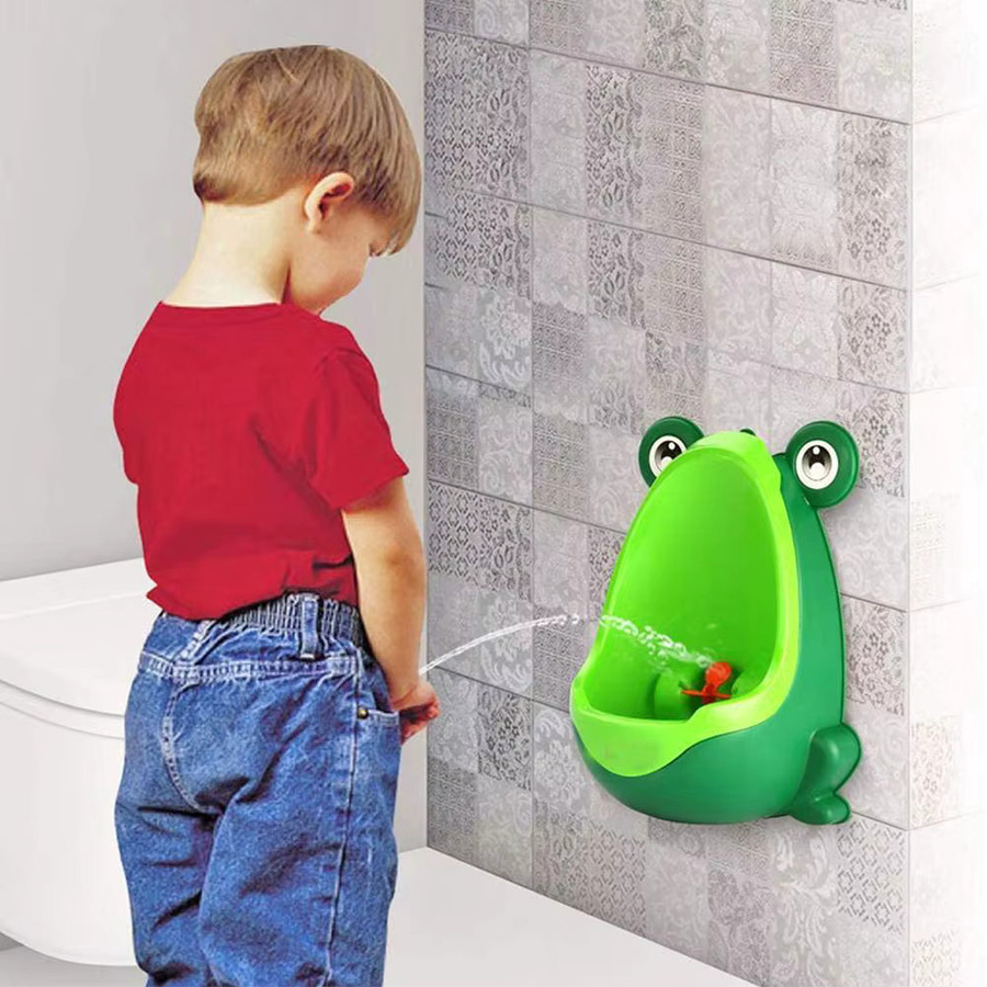 Baby Frosch Wandmontiertes Kinder Urinal in Grün für das Toilettentraining von Jungen, B/H/T: 30 x 30 x 21 cm - Bild 1