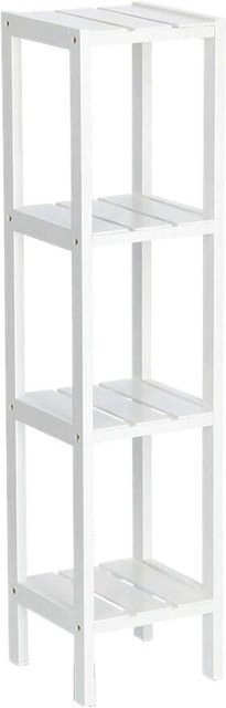Zeller Standregal mit 4 Ablagen aus MDF in Weiß, B/T/H: 22 x 22 x 92 cm - Bild 1