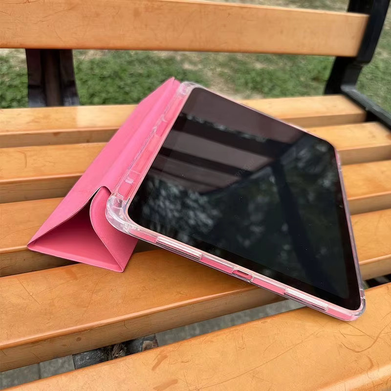 Multifunktionaler Faltständer Ronnagar iPad Hülle in Weiß und Pink - Bild 2