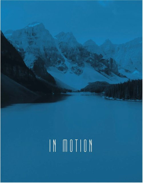 Komar Wandbild Word Lake Blue, Poster auf Fotopapier, Breite: 40 cm, Höhe: 50 cm - Bild 1