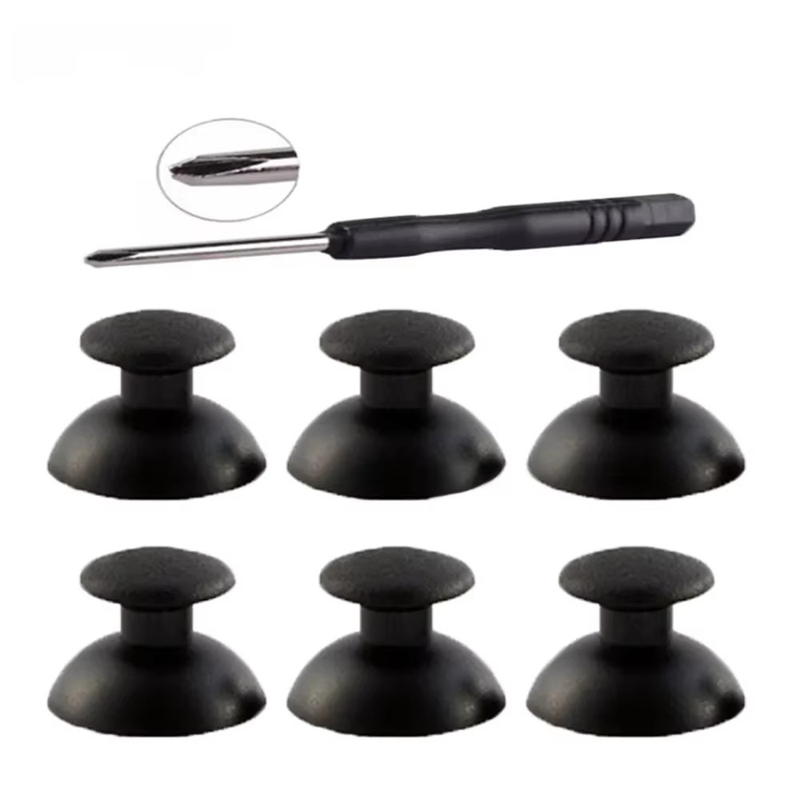 IVYUEEN 6 Stück Ersatz-3D-Analog-Daumensticks in Schwarz für PlayStation 3 und Dualshock 3 Controller - Bild 2