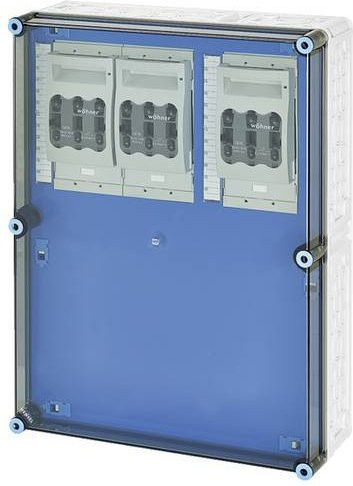 Hensel NH-Sicherungshalter 20001427, 3-polig, 125A, 800V, Sicherungsgröße 0, blau - Bild 1
