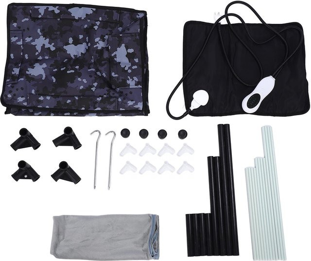 Aimo Beheiztes Outdoor-Katzenhaus in Camouflage, wetterfestes und isoliertes Katzen-Schutzhaus mit Timer und faltbarem Design - Bild 1