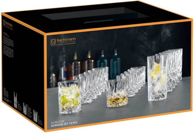 Nachtmann Noblesse Kristallglas Tumbler Set, 18er Set, transparent - Bild 1