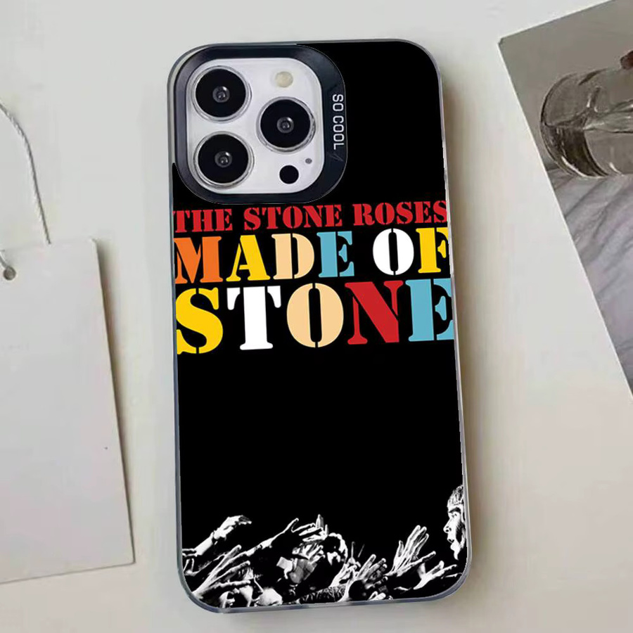 The Stone-R-Roses stoßfeste Handyhülle für Apple iPhone 15 14 13 12 11 Pro Max Plus in Schwarz Weiß - Bild 5