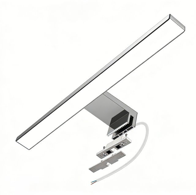 DILUMEN LED Spiegellampe für das Badezimmer, modern, silber, Breite: 30 cm, 5W, 500lm, Neutralweiß 4000k - Bild 1