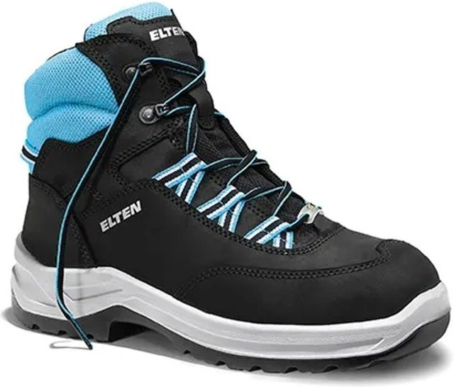 Elten Damen Sicherheitsschnürstiefel Lotte Aqua Mid ESD S2 in Schwarz und Türkis, Größe 42 - Bild 1