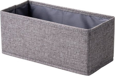 Fackelmann Aufbewahrungskorb FM Körbchen aus Textil, grau, faltbar, B: 28,0 cm, T: 13,0 cm, H: 12,0 cm - Bild 1