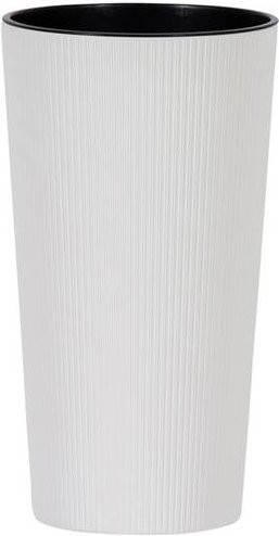 Siena Garden Pflanzgefäß Locon Stripe in Weiß aus Kunststoff, B: 46,5 cm, T: 25,0 cm - Bild 1
