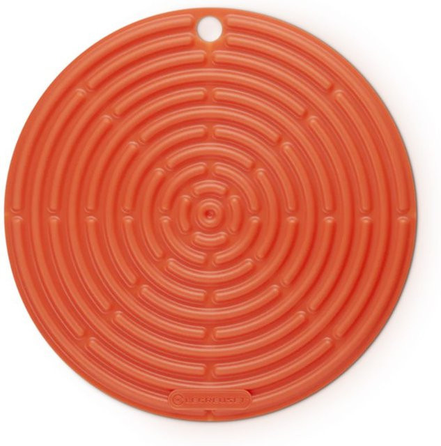 Le Creuset Runder Topflappen in Rot oder Orange Durchmesser: 20 cm - Bild 1