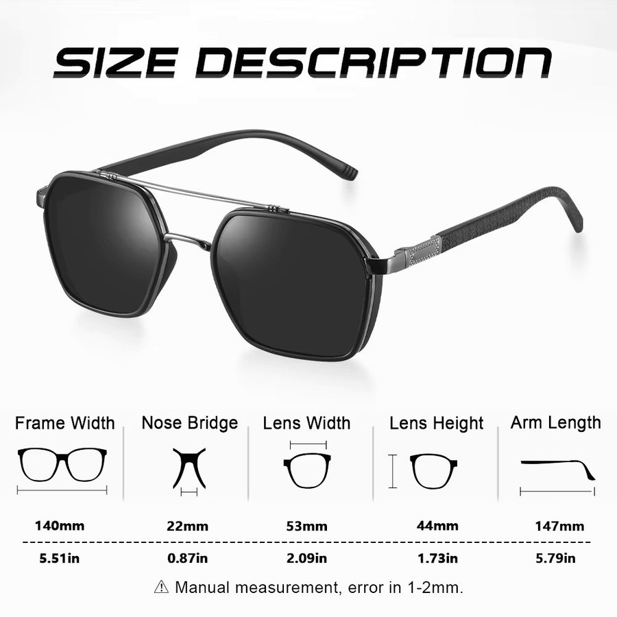 CRIXALIS Sonnenbrille Aviator, Metall, Vollrand, polarisiert, Unisex - Bild 3