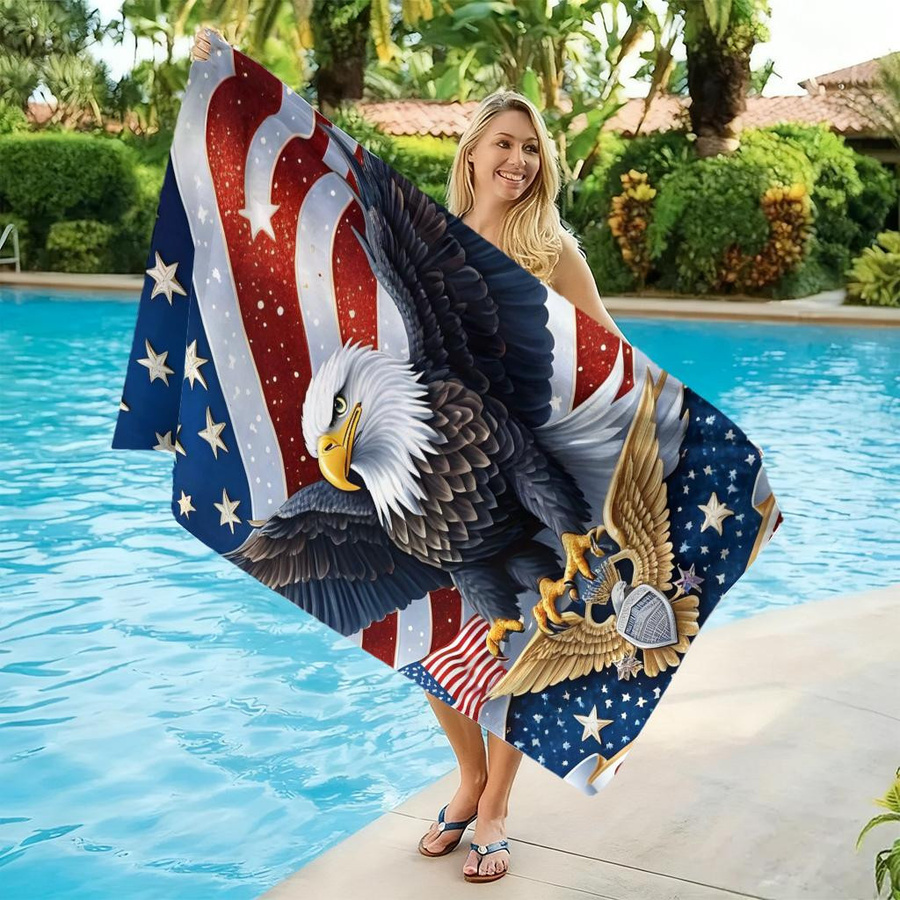 Ka Chen Muda Strandtuch Unabhängigkeitstag der USA Super Saugfähig B: 40 cm, H: 60 cm - Bild 2