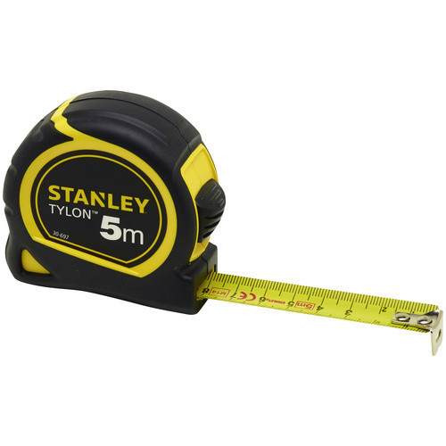 Stanley Bandmaß Tylon in Gelb und Schwarz, Länge: 5 m, Breite: 1,9 cm - Bild 4