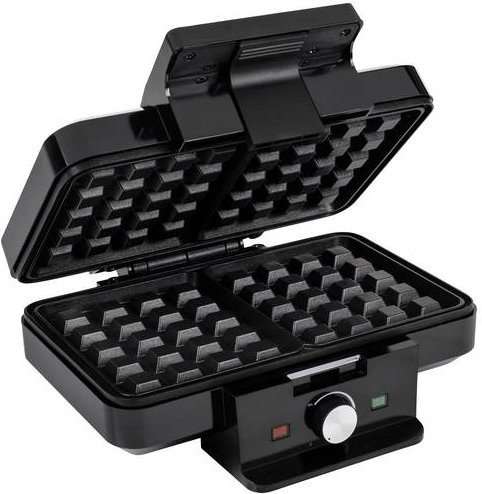 Tristar WF-1165 Waffeleisen mit stufenlosem Temperaturregler in Schwarz - Bild 1