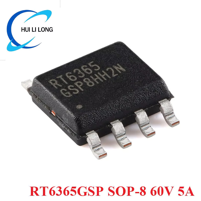 RT6363 RT6363GSP RT6365 RT6365GSP Asynchroner Buck-Step-Down-Wandler-Chip SMD IC in Schwarz SOP-8 60V 2.5A/5A - Bild 2