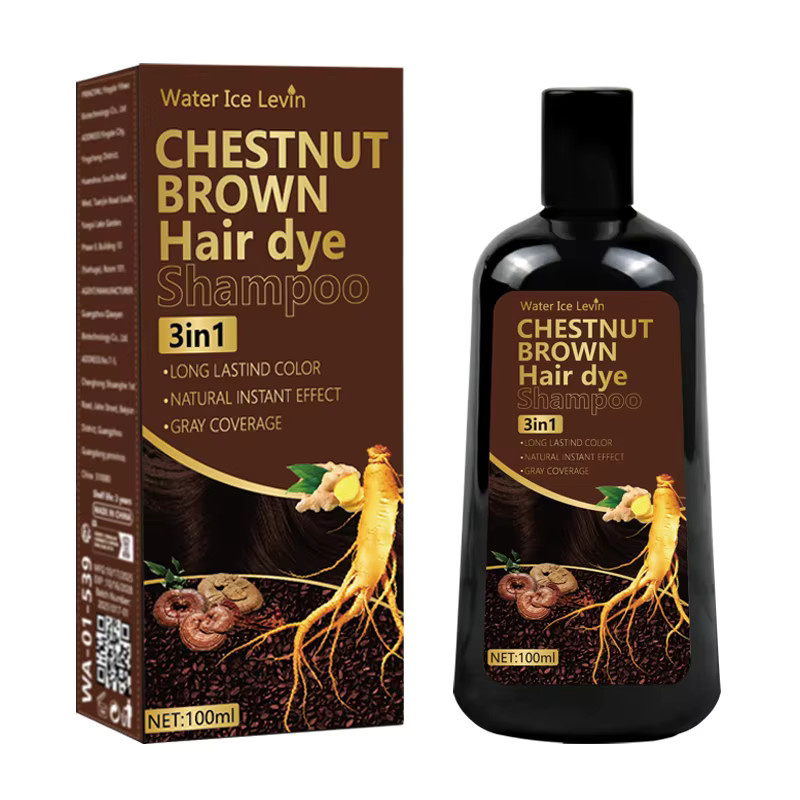 Water Ice Levin Haarfärbe-Shampoo Kastanienbraun, Ingwer, Ginseng - Bild 6