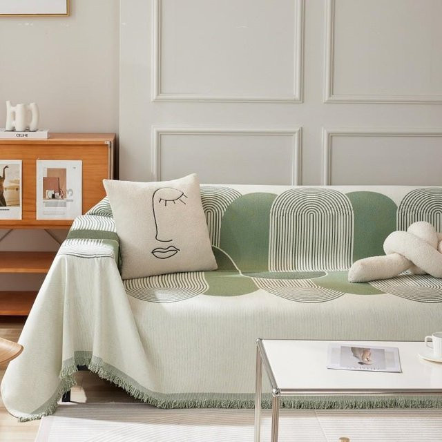 Super Six Chenille Sofa-Handtuch als vollständiger Sofabezug für alle Jahreszeiten, staubdicht und kratzfest, B/B: 180 x 130 cm - Bild 1