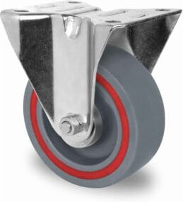 CASCOO Bockrolle Serie T6P2 mit Rollenlager aus Stahl und Kunststoff, Durchmesser: 100 mm, verzinkt, mehrfarbig - Bild 1