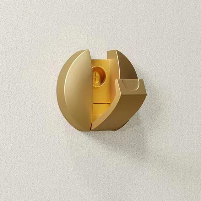 Klappbarer Wandhaken von Yiran Furniture aus Aluminiumlegierung in Mattschwarz oder Gold für Badezimmer und Küche - Bild 1