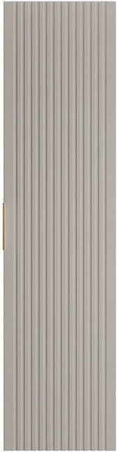 Vente-unique Badschrank Zevara in Beige im Art-Deco-Stil mit geriffelter Oberfläche, Wandmontage, Breite: 35 cm, Höhe: 140 cm, Tiefe: 25 cm - Bild 1