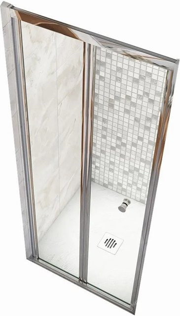 Duschparadies Duschparadies Falttür Walk-in Nischentür aus ESG Sicherheitsglas, Farbe: Transparent/Silber, B: 70 cm, H: 185 cm - Bild 1