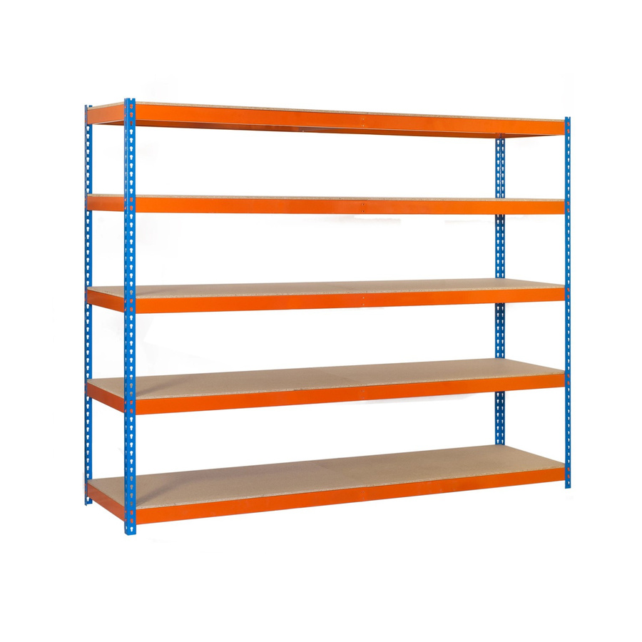 PROREGAL Schwerlastregal Wood Beast mit 5 Ebenen, Blau-Orange, H x B x T: 250 x 120 x 45 cm - Bild 2