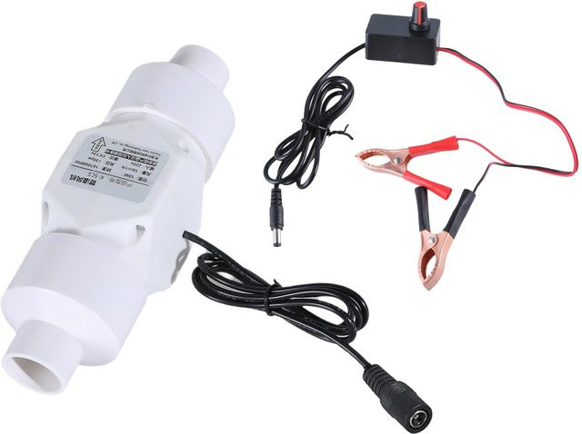 Inline-Luftgebläse 12V Lüftungsgebläse für Marine und Bilge mit 25mm Luftauslass in Weiß - Bild 1