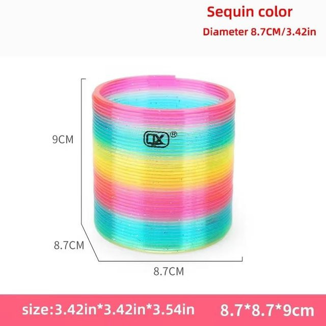 Fashnics Fidget Spielzeug, Regenbogen Spirale, Kunststoff, faltbar - Bild 1