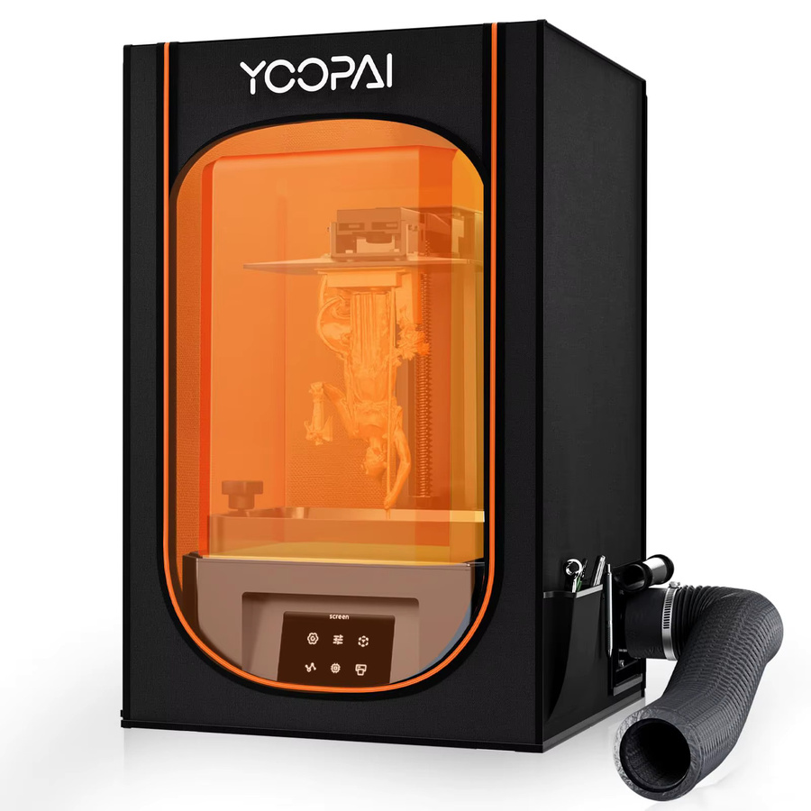 YOOPAI 3D-Drucker-Harzgehäuse für Creality, multifunktionales belüftetes Gehäuse in Schwarz mit Lüfter und Rohr - Bild 5