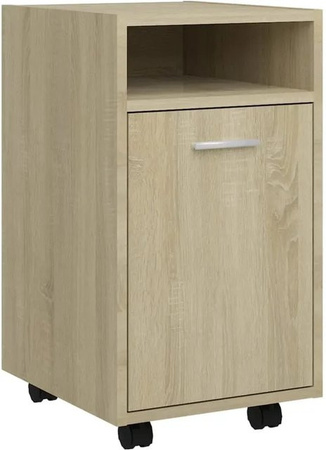 vidaXL Beistellschrank mit Rollen in Sonoma-Eiche, B/T/H: 33 x 38 x 60 cm