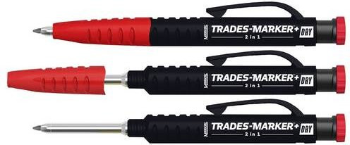 Markal Trades-Marker Dry 2in1 Tieflochmarker in Schwarz - Bild 2