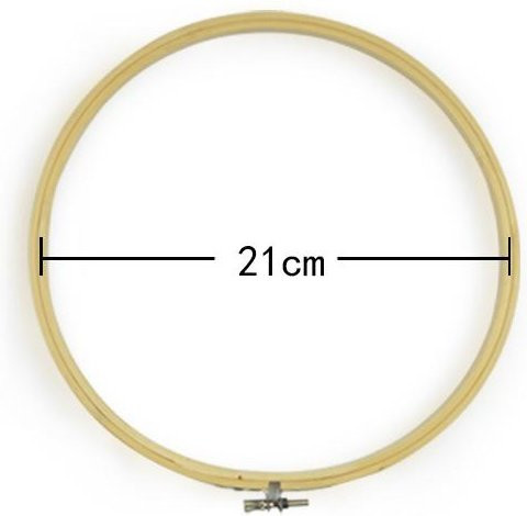 Home Craftdiy Stickrahmen-Set aus Bambus-Holz in Braun und Beige für DIY-Kreuzstich und Bastelarbeiten - Bild 1