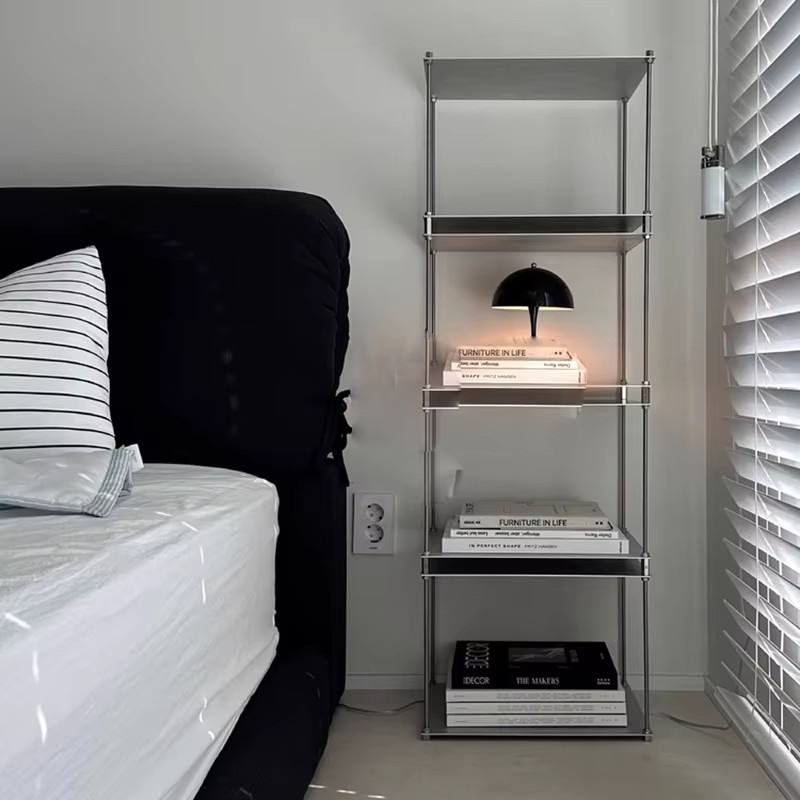 Modernes Aufbewahrungsschrank-Set von DUTRIEUX aus Metall für Wohnzimmer und Flur mit Türen und offenen Regalfächern - Bild 2